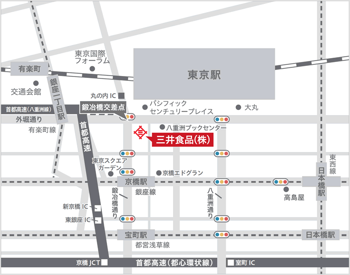 本社アクセスマップ 会社案内 三井食品株式会社